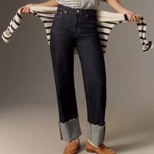 Anthropologie Pilcro high-rise wide cuff flocked jeans